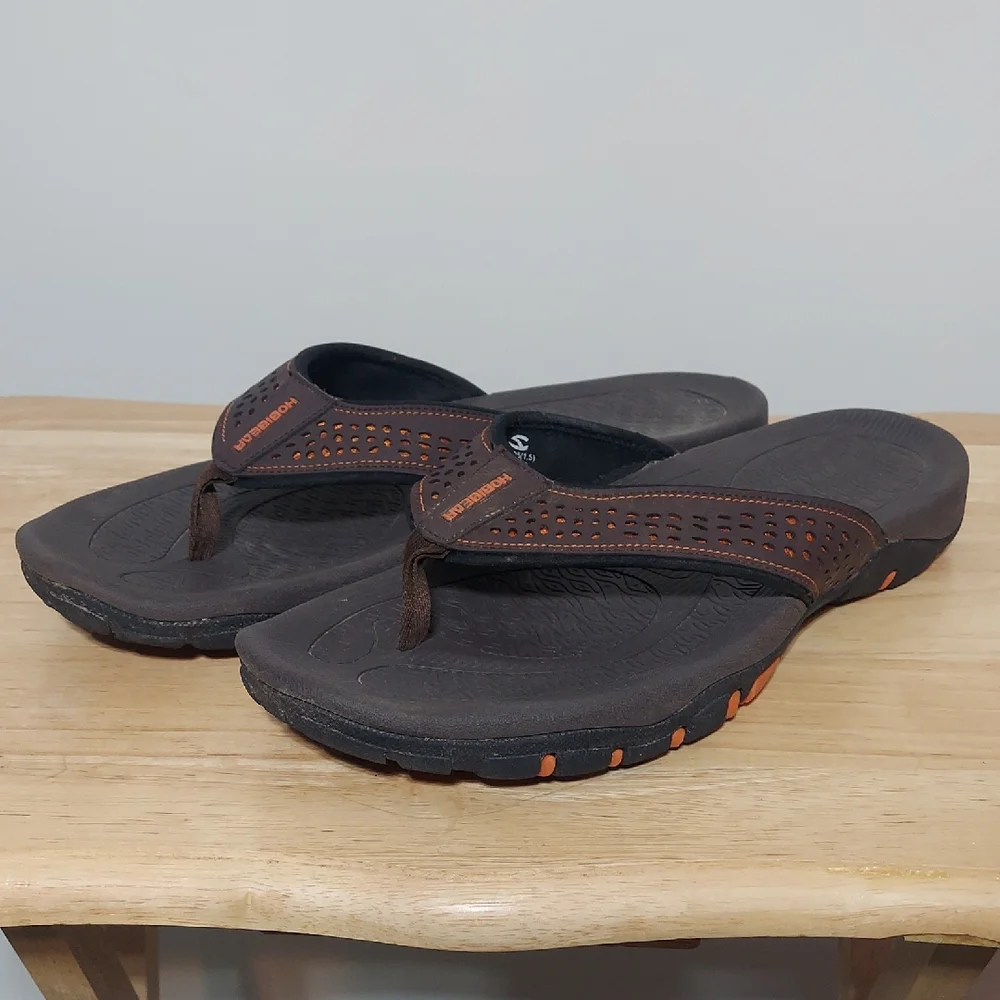 Hobibear Men's Comfort Flip-Flop Sandals - Size 12 - Arch Support & Non-Slip